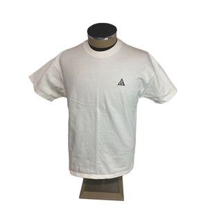 Nike ACG T Shirt White w Black Embroidered Logo Mens Size LARGE